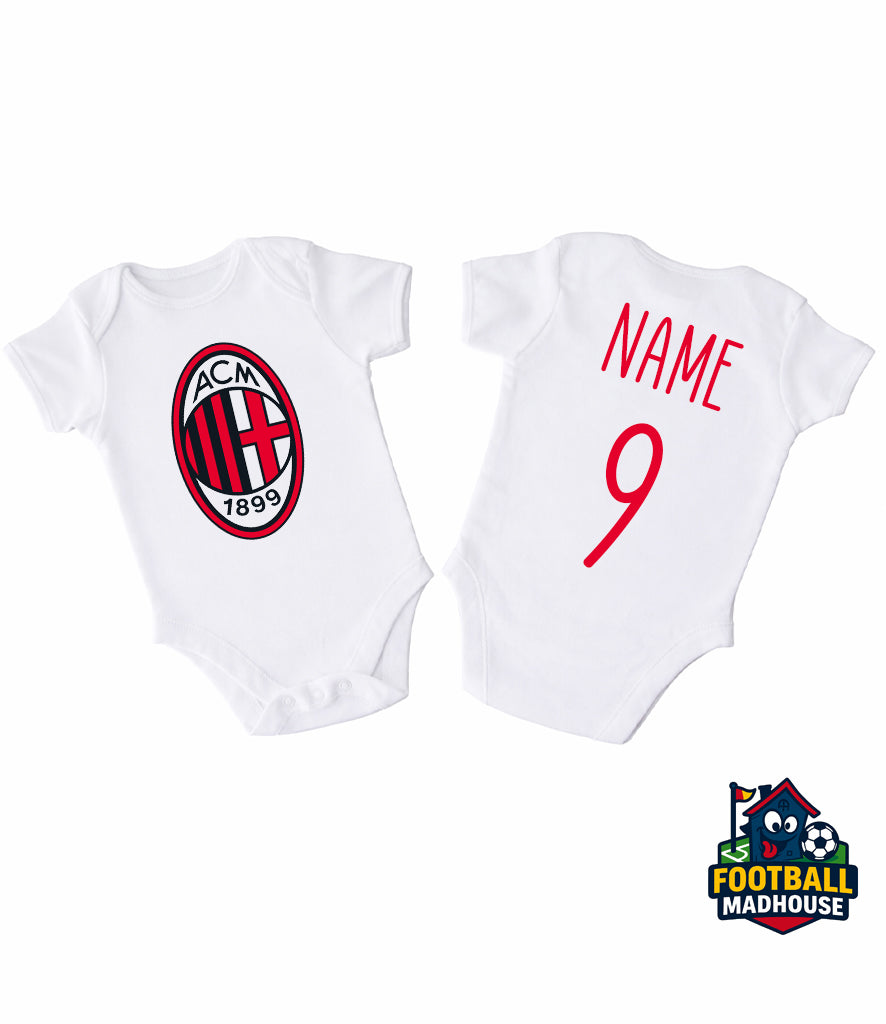 AC Milan Football Personalised Bodysuit
