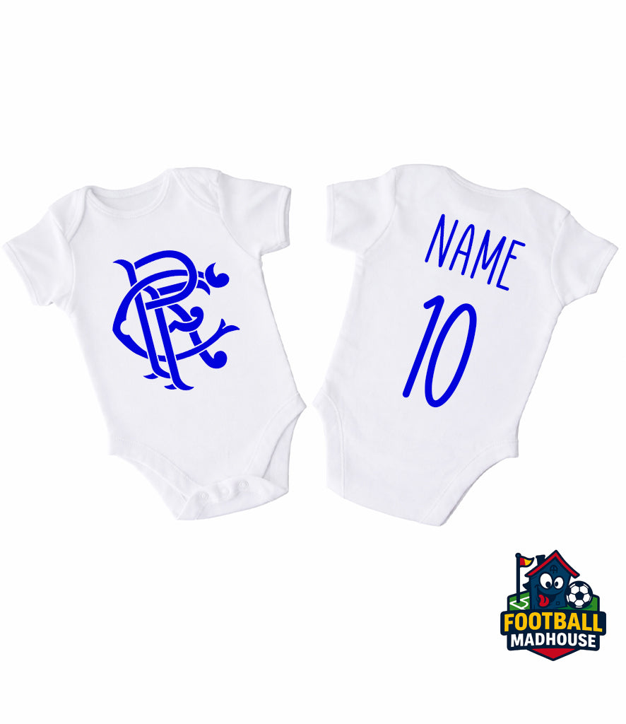Glasgow Rangers Football Personalised Bodysuit