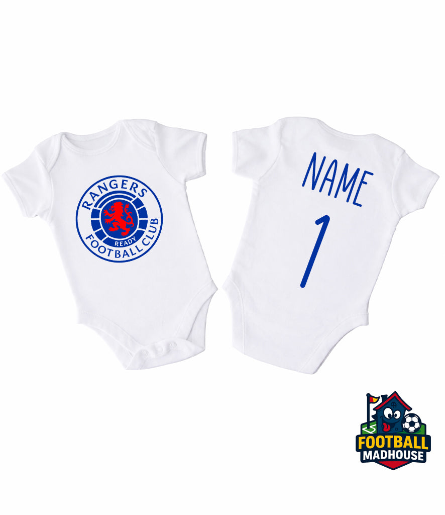 Glasgow Rangers Retro Football Personalised Bodysuit