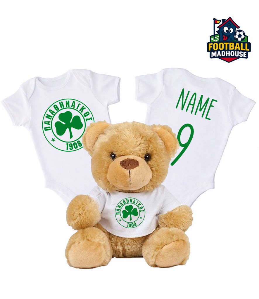 Panathinaikos Personalised Teddy Bear & Bodysuit