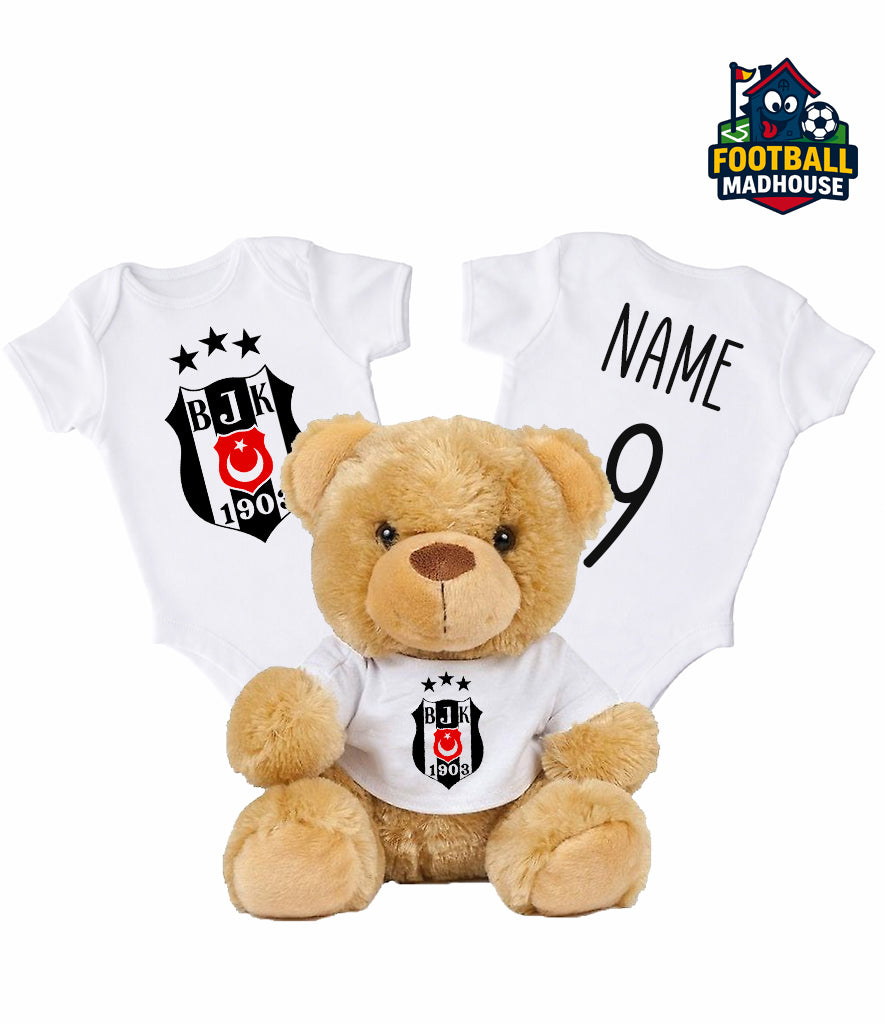 Besiktas Personalised Teddy Bear & Bodysuit