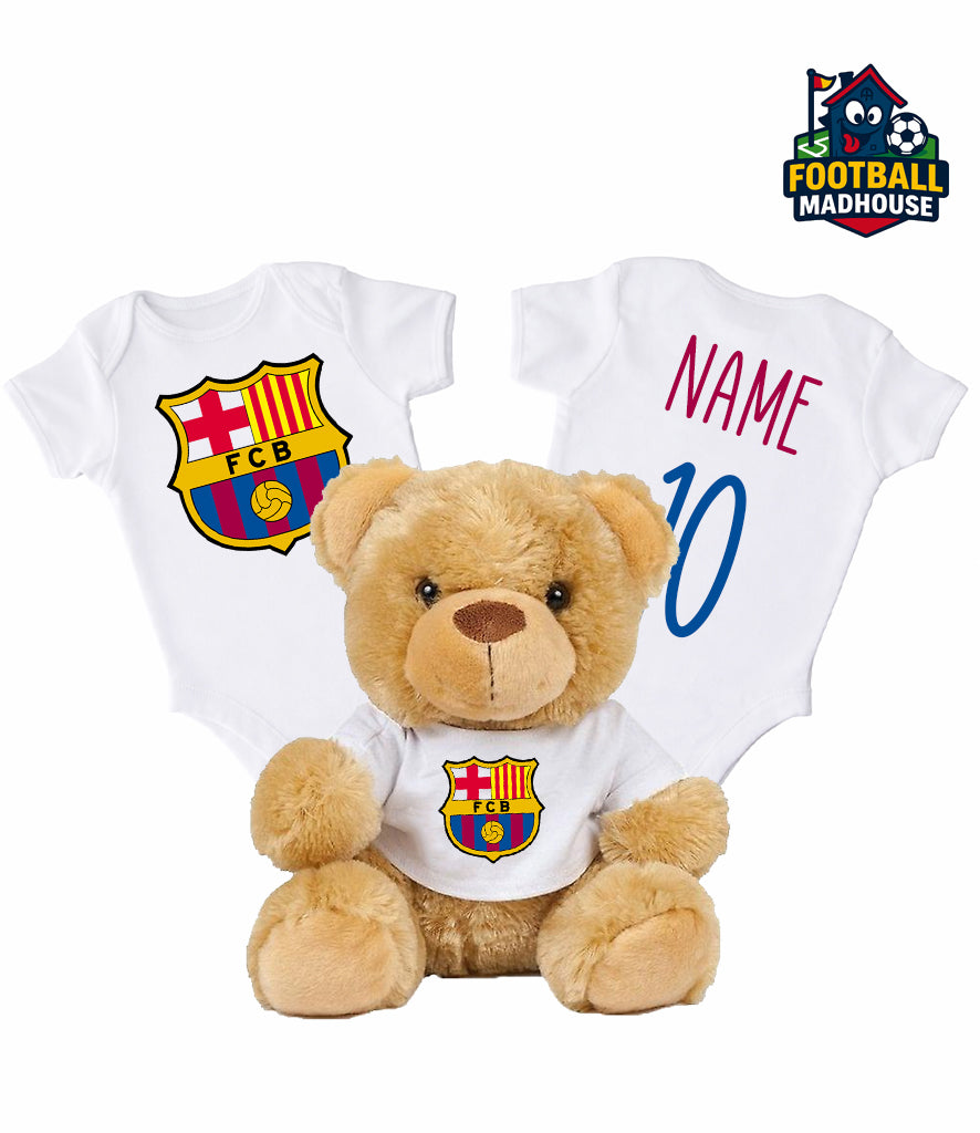 FC Barcelona Personalised Teddy Bear & Bodysuit