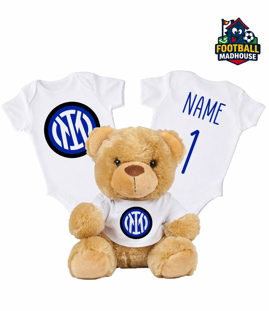 Inter Personalised Teddy Bear & Bodysuit