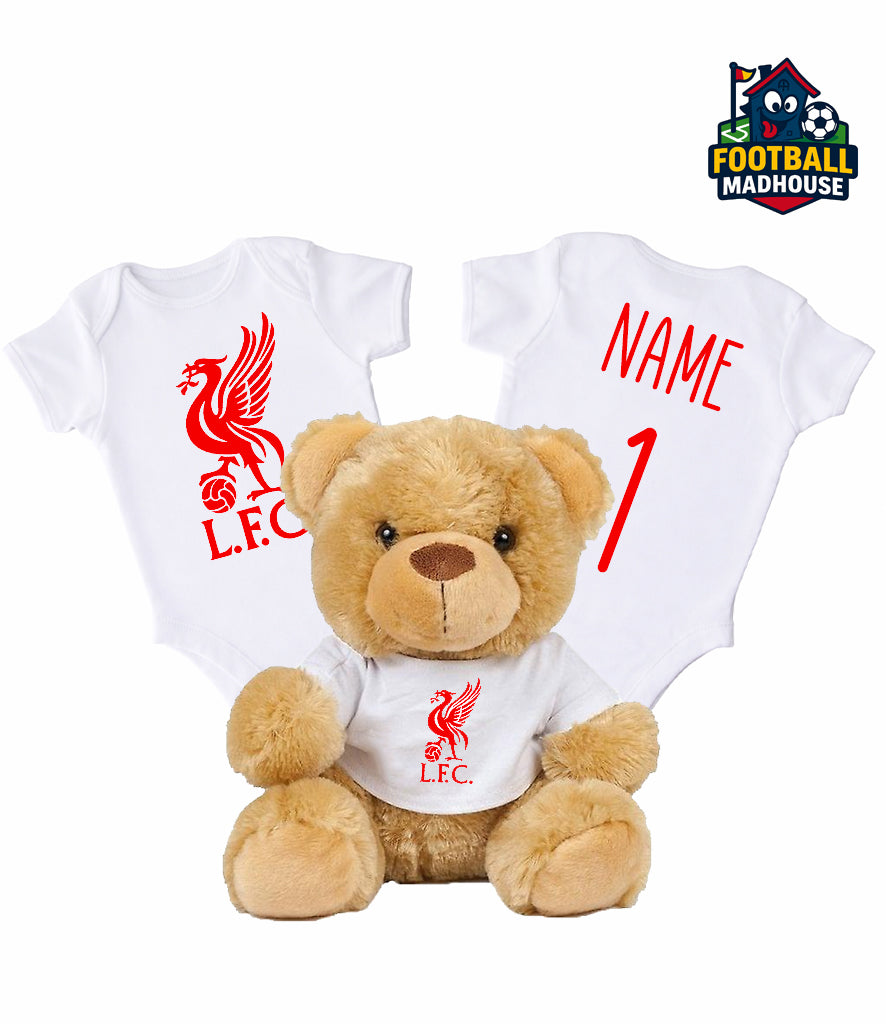 Liverpool Personalised Teddy Bear & Bodysuit