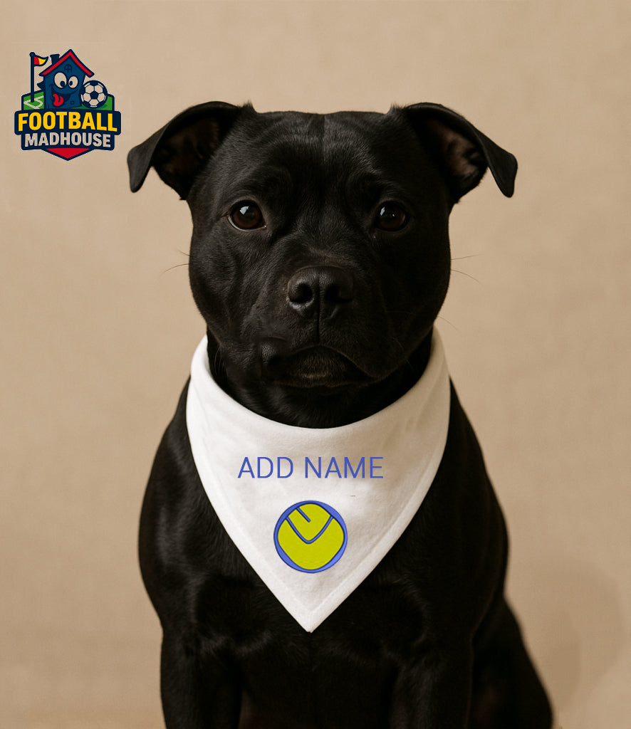 Leeds United 1974 Retro White Dog Bandana