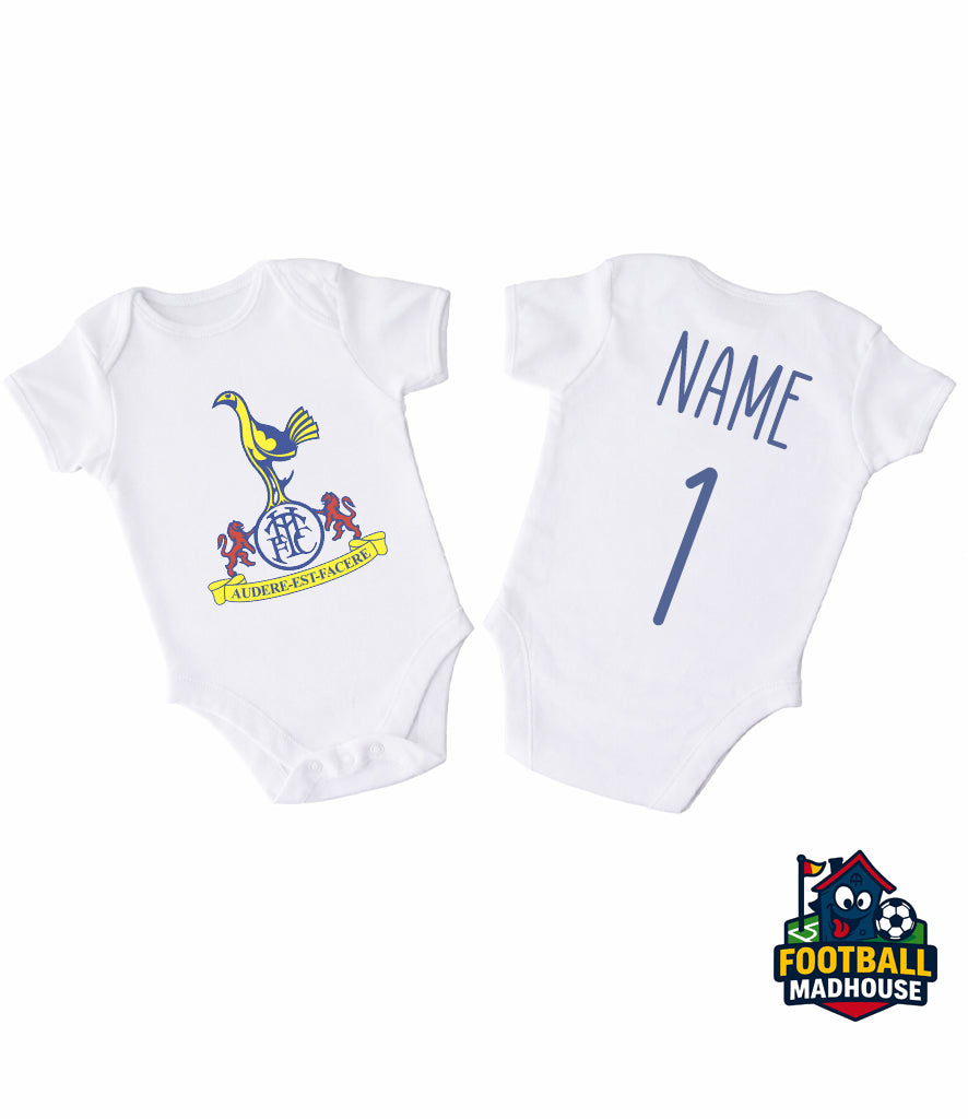 Spurs Retro Football Personalised Bodysuit