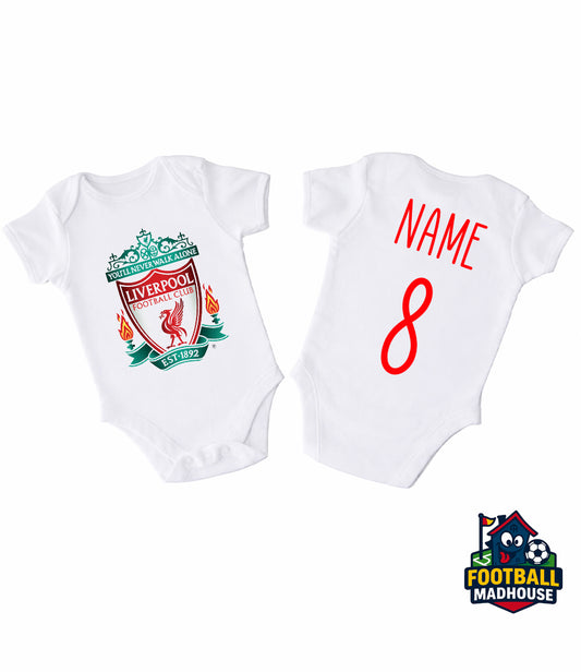 Liverpool Retro Football Personalised Bodysuit