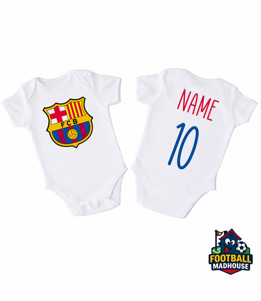 FC Barcelona Football Personalised Bodysuit