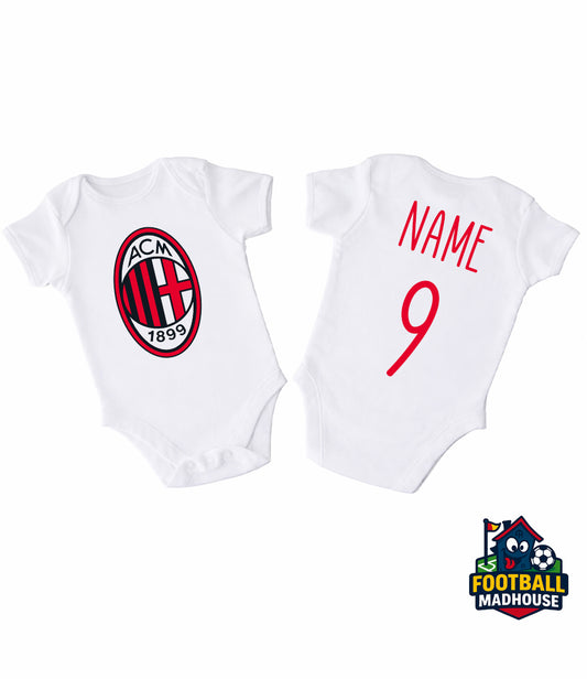 AC Milan Football Personalised Bodysuit