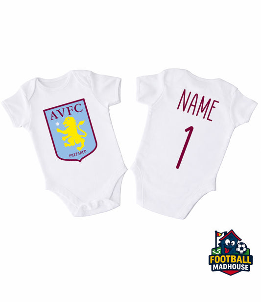 Aston Villa Football Personalised Bodysuit