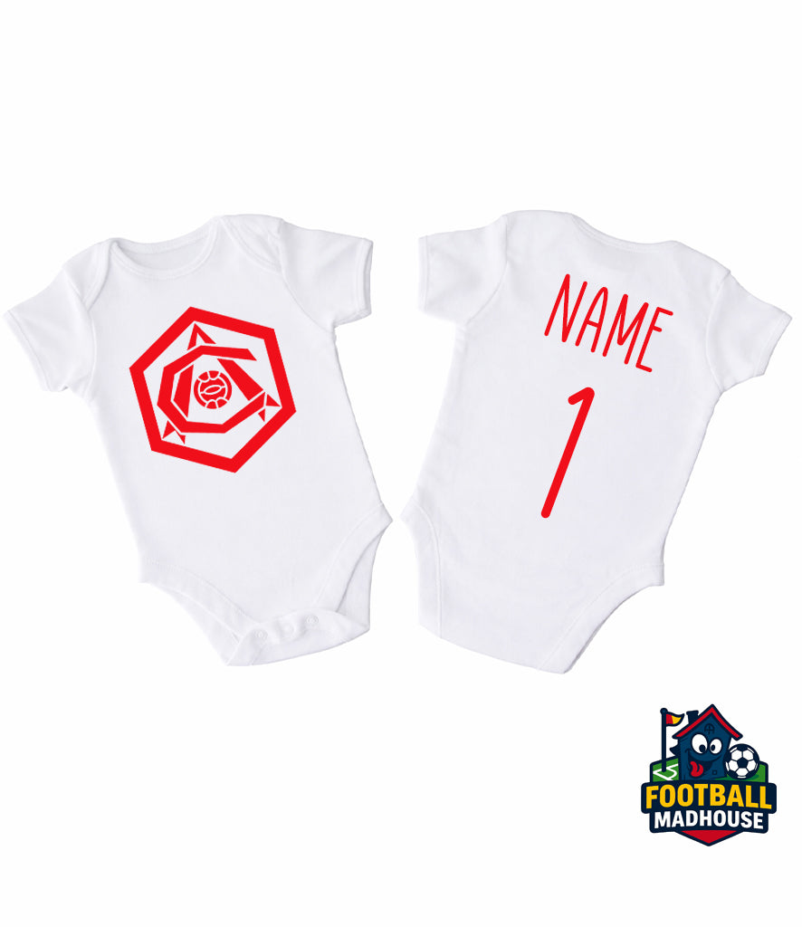 Arsenal Retro Football Personalised Bodysuit