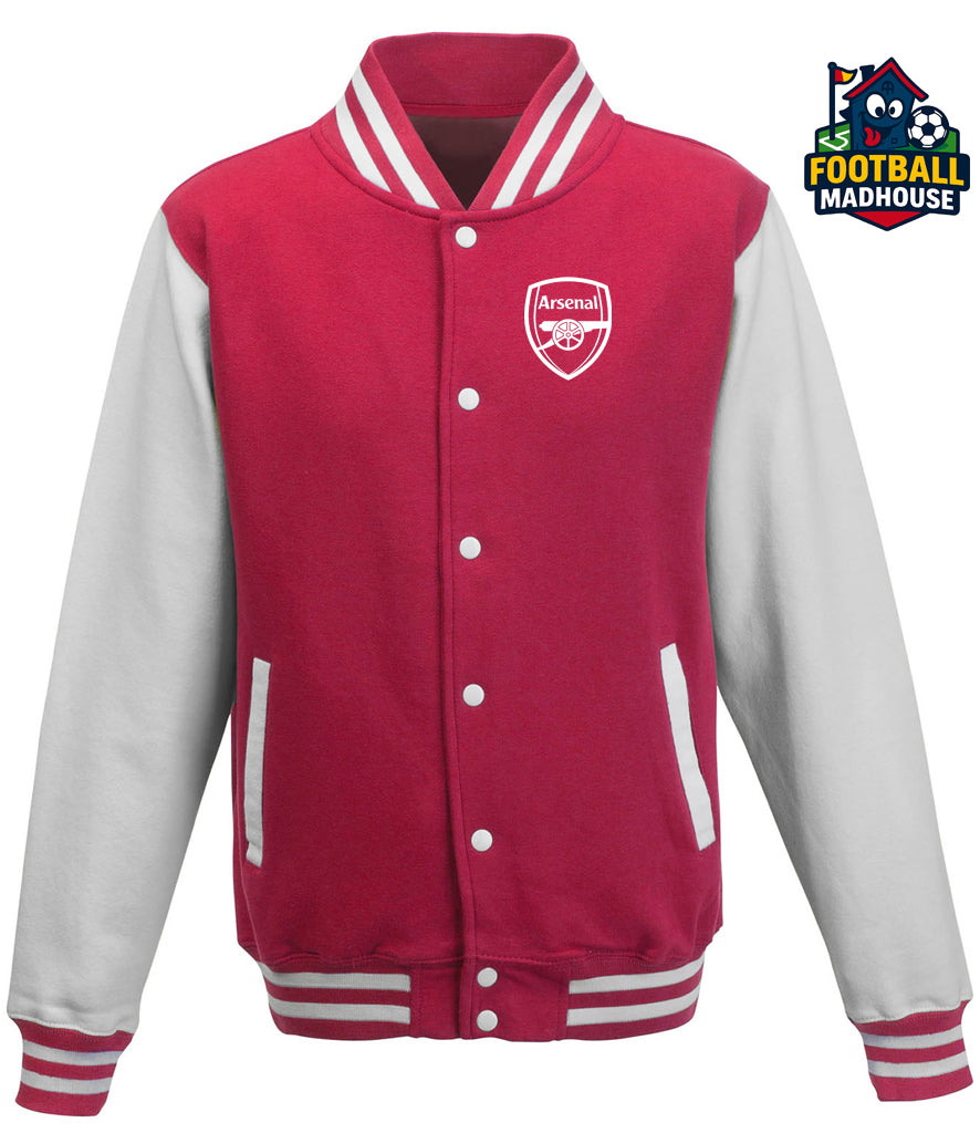 Arsenal Hot Pink & White Varsity Jacket