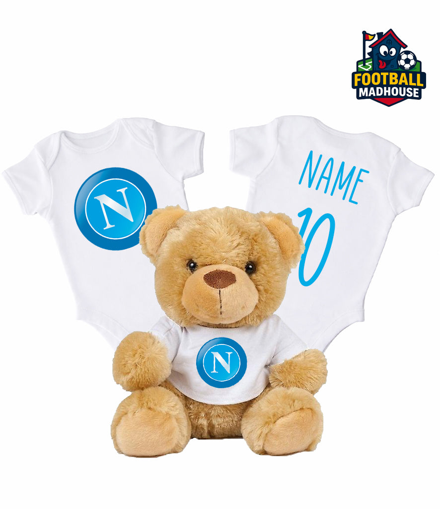 Napoli Personalised Teddy Bear & Bodysuit