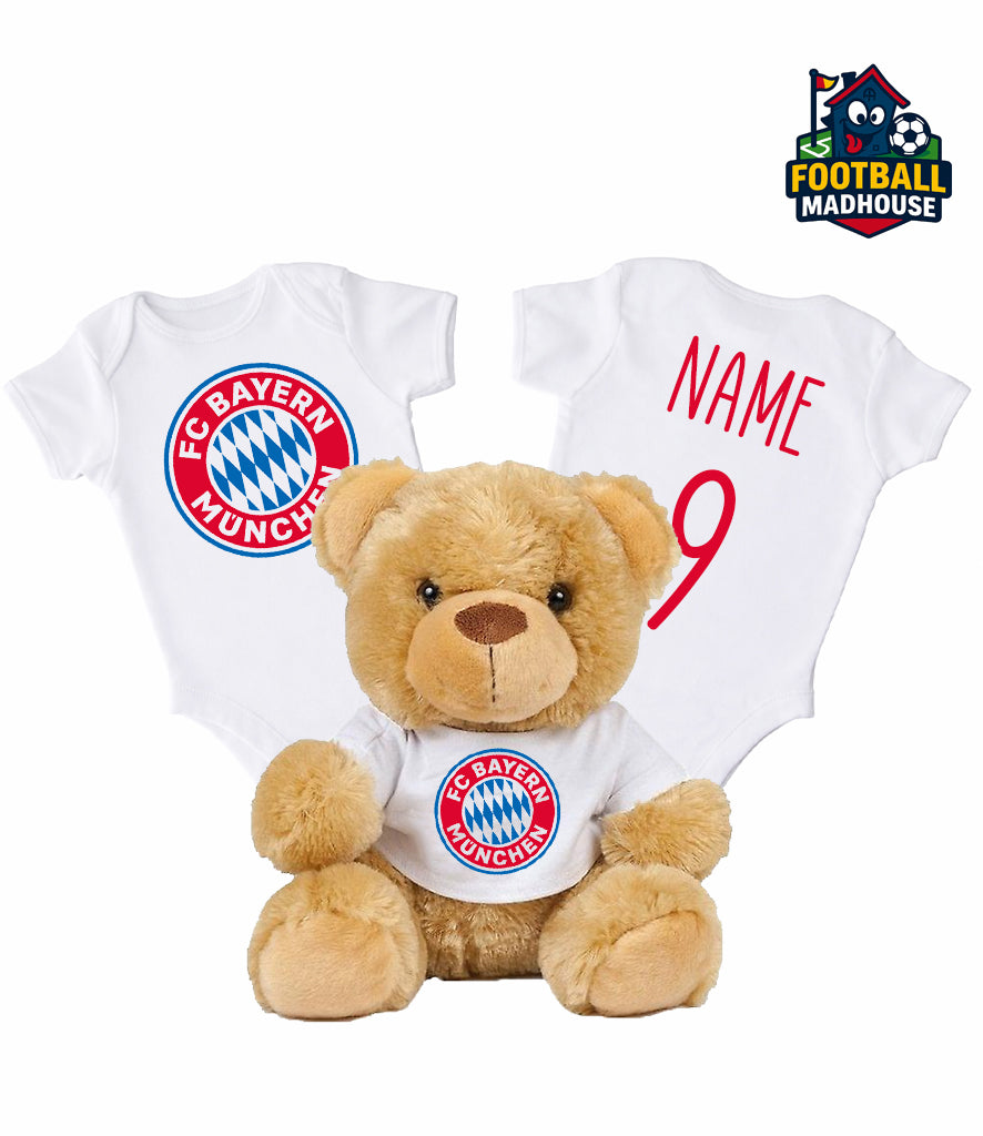 FC Bayern Munich Personalised Teddy Bear & Bodysuit