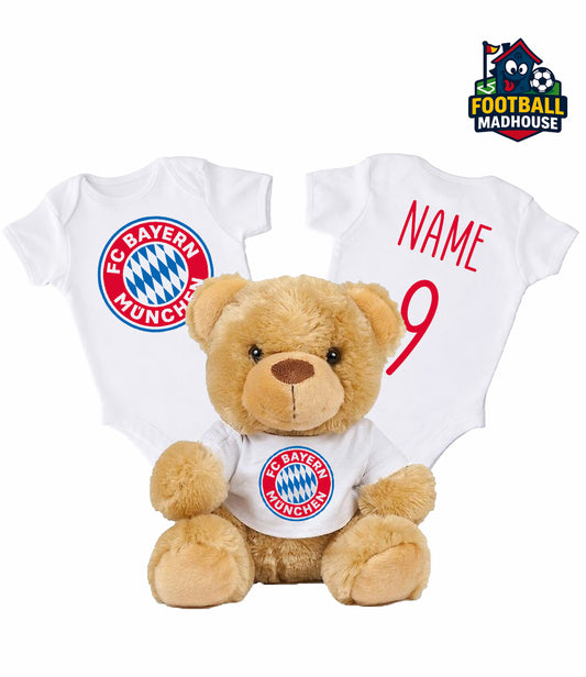 FC Bayern Munich Personalised Teddy Bear & Bodysuit