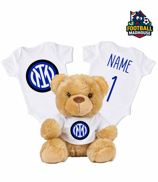 Inter Personalised Teddy Bear & Bodysuit