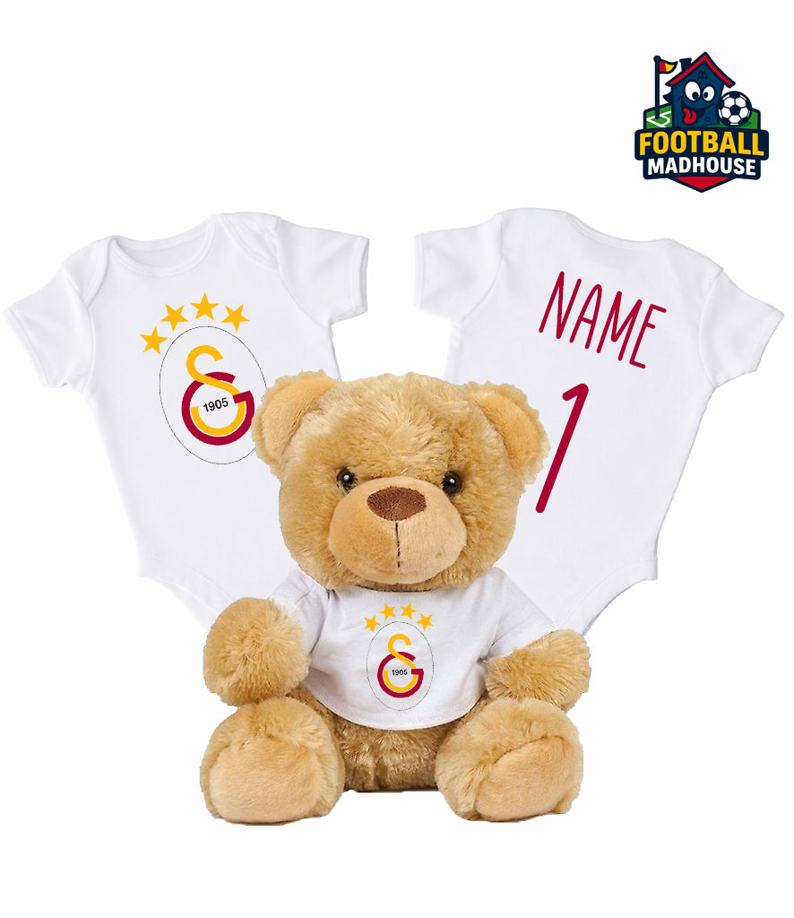 Galatasaray Personalised Teddy Bear & Bodysuit