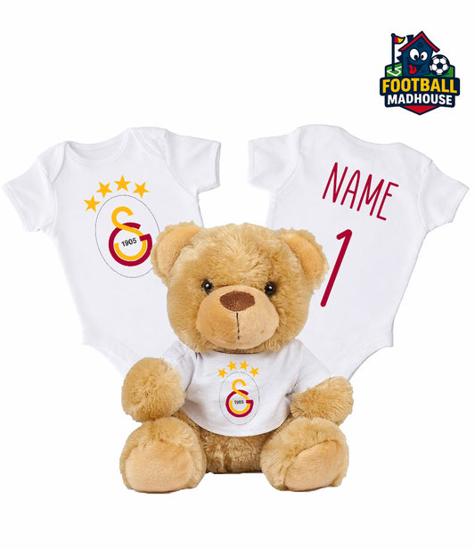 Galatasaray Personalised Teddy Bear & Bodysuit