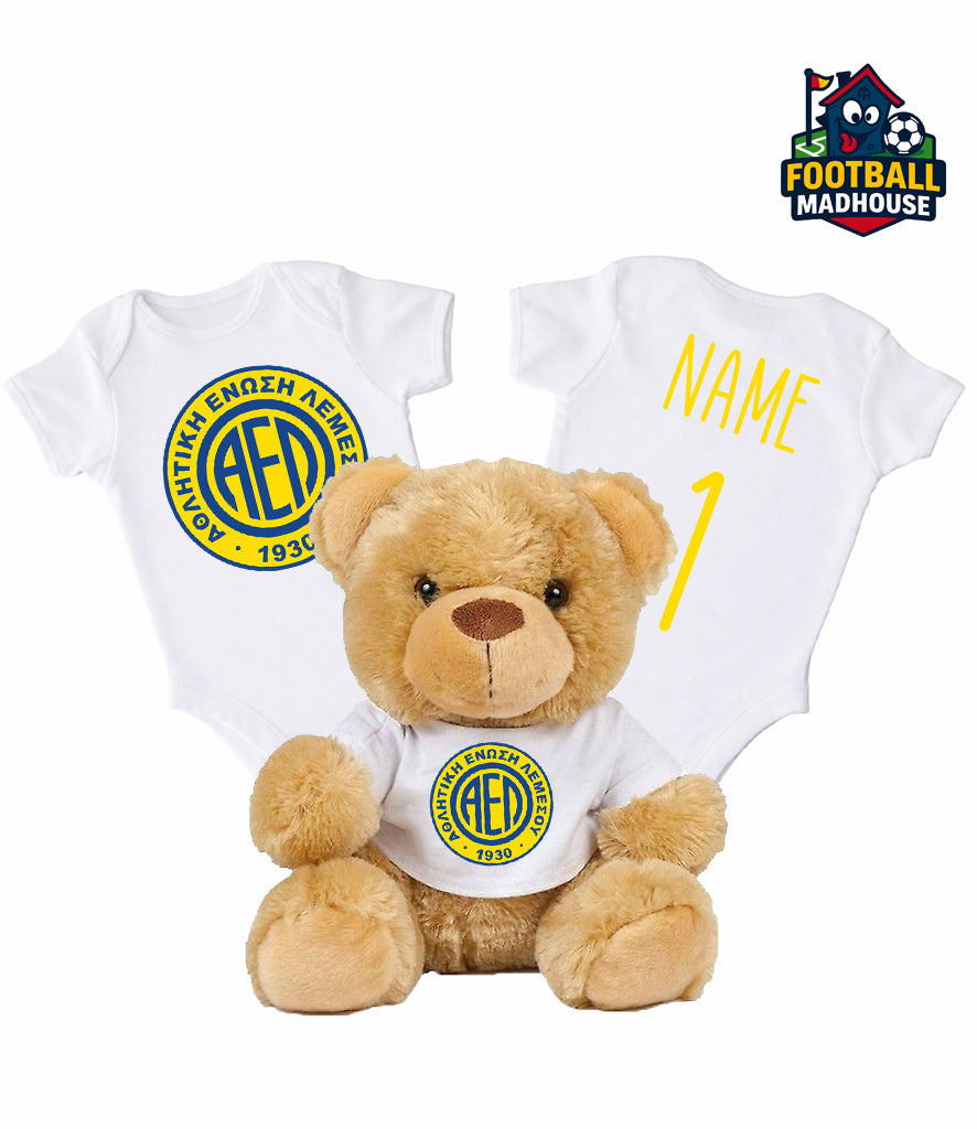AEL Limassol Personalised Teddy Bear & Bodysuit