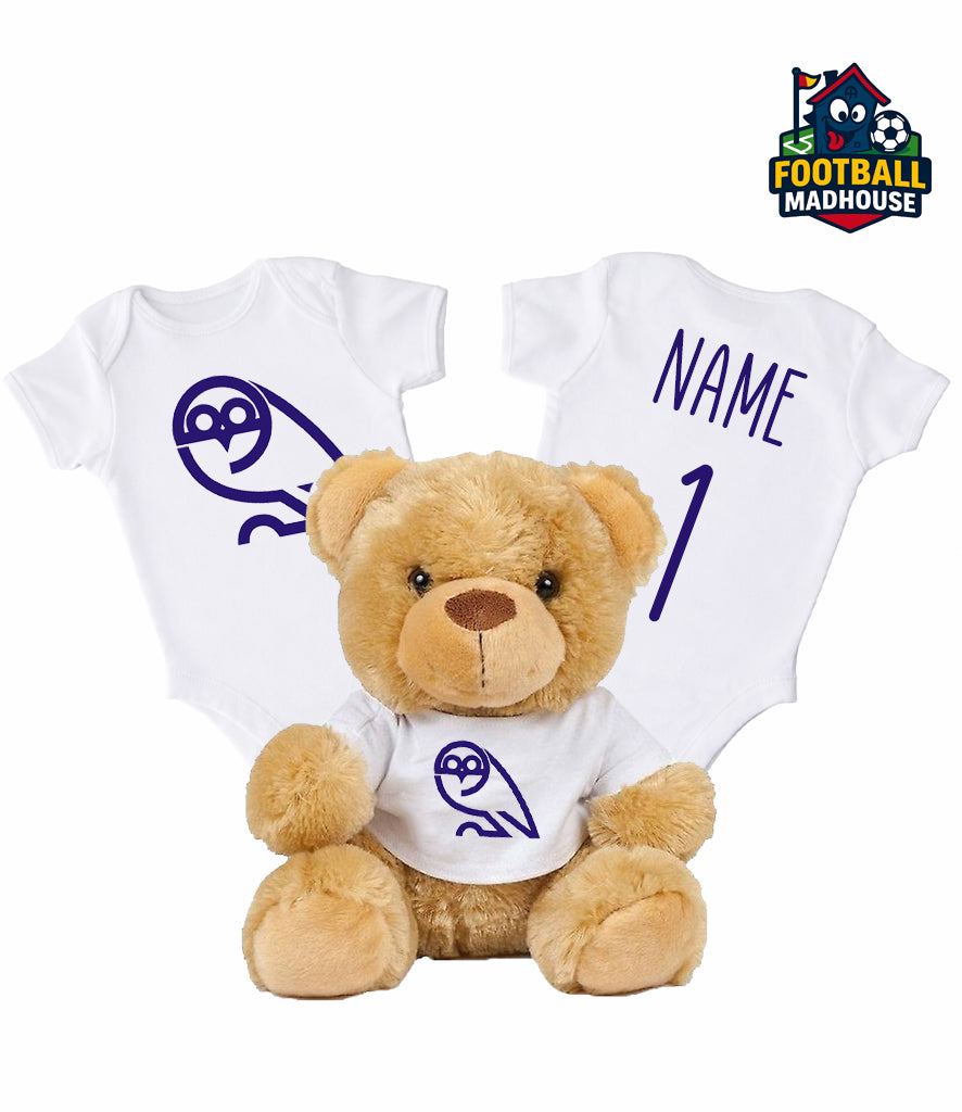 Sheffield Wednesday Retro Personalised Teddy Bear & Bodysuit