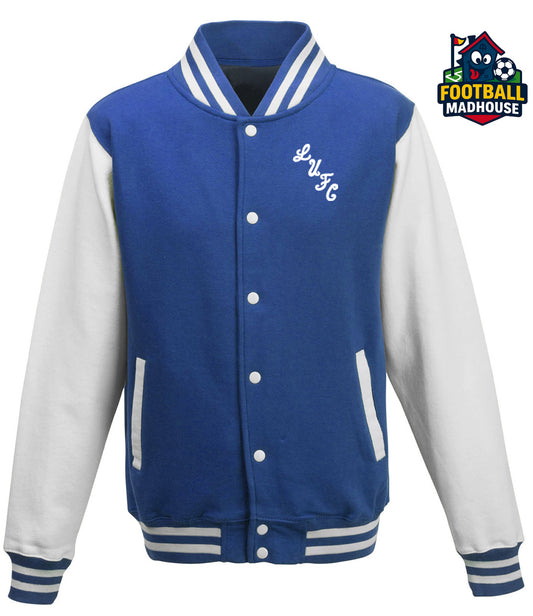 Leeds United 1996 Retro Blue & White Varsity Jacket