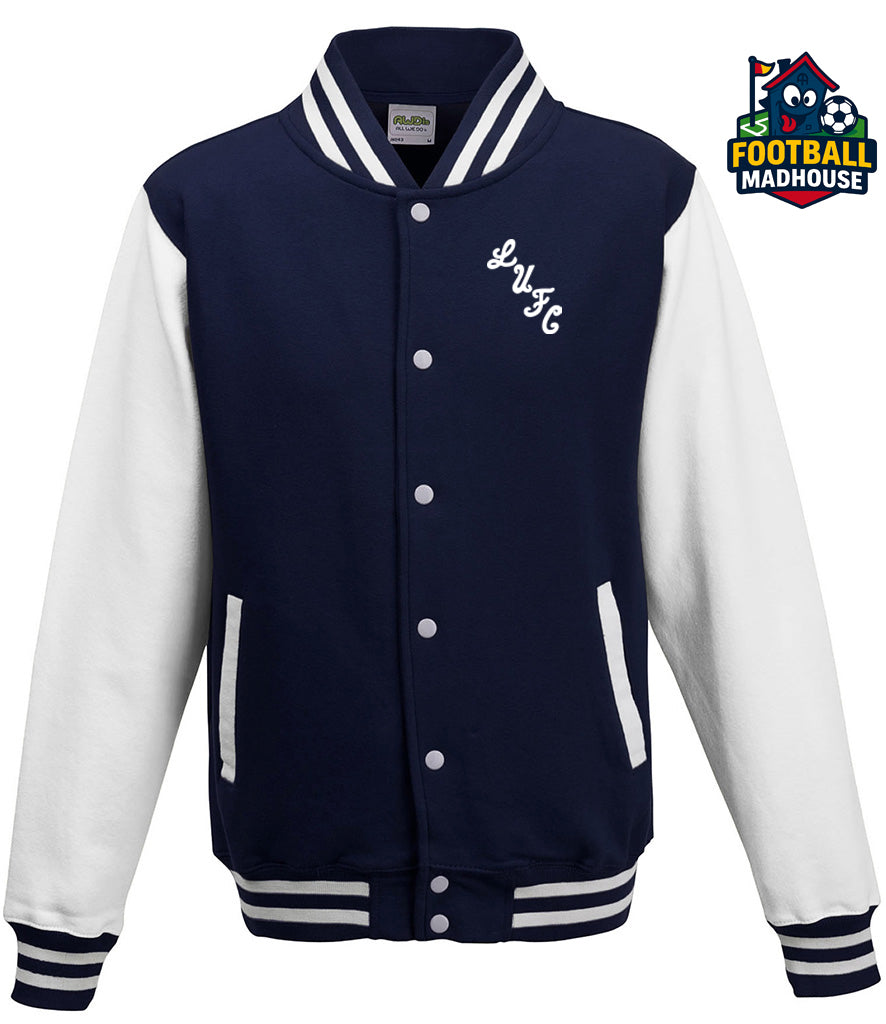Leeds United 1996 Retro Navy & White Varsity Jacket