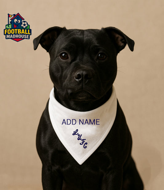 Leeds United 1996 Retro White Dog Bandana