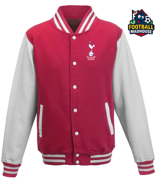 Tottenham Hotspur Hot Pink & White Varsity Jacket