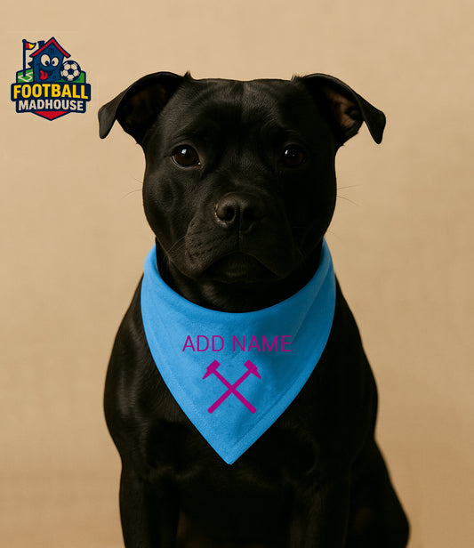 West Ham Hammers Light Blue Dog Bandana